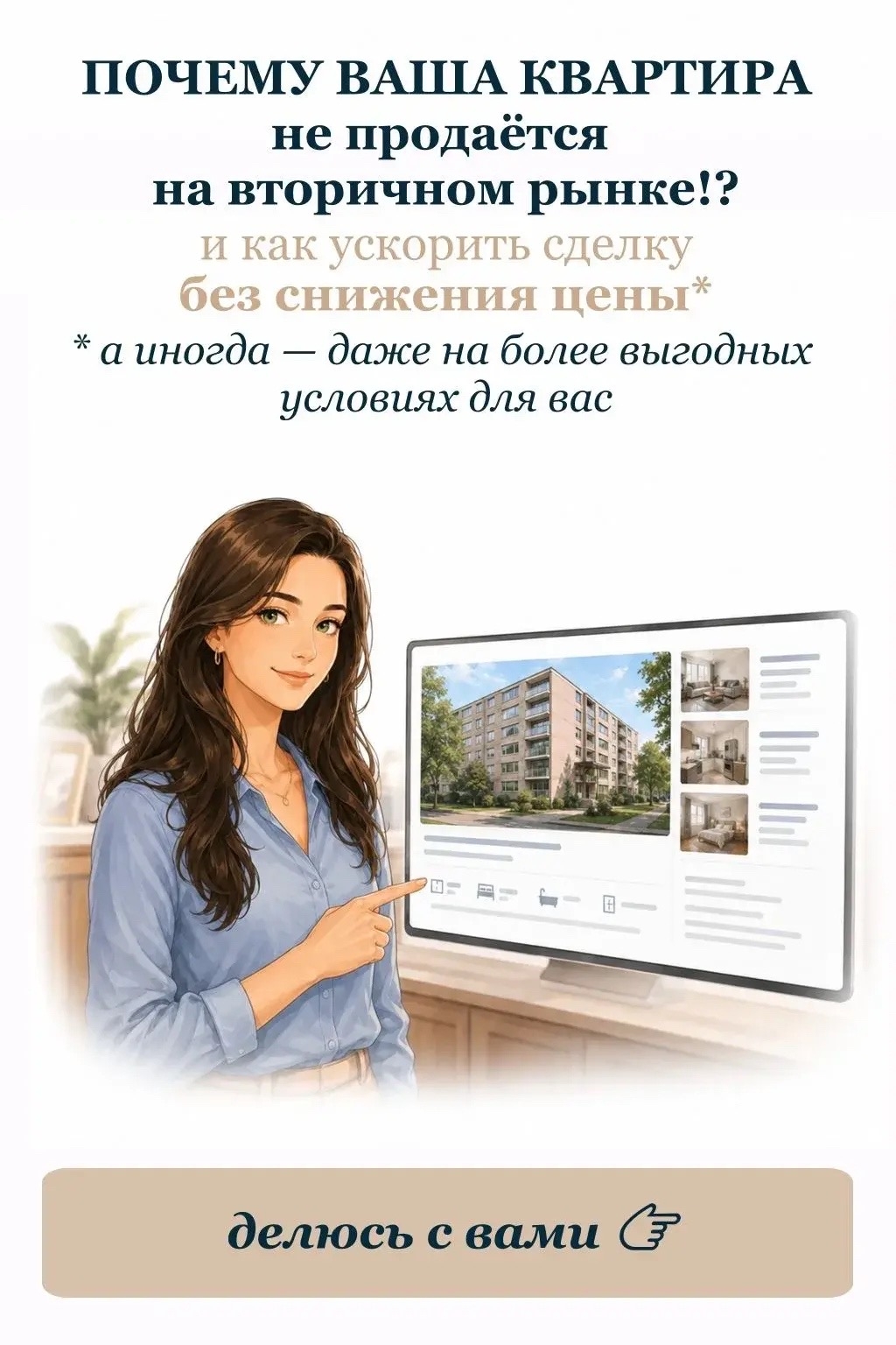 Почему квартира хорошая, а покупателя всё нет? 👀 Вы выкладываете