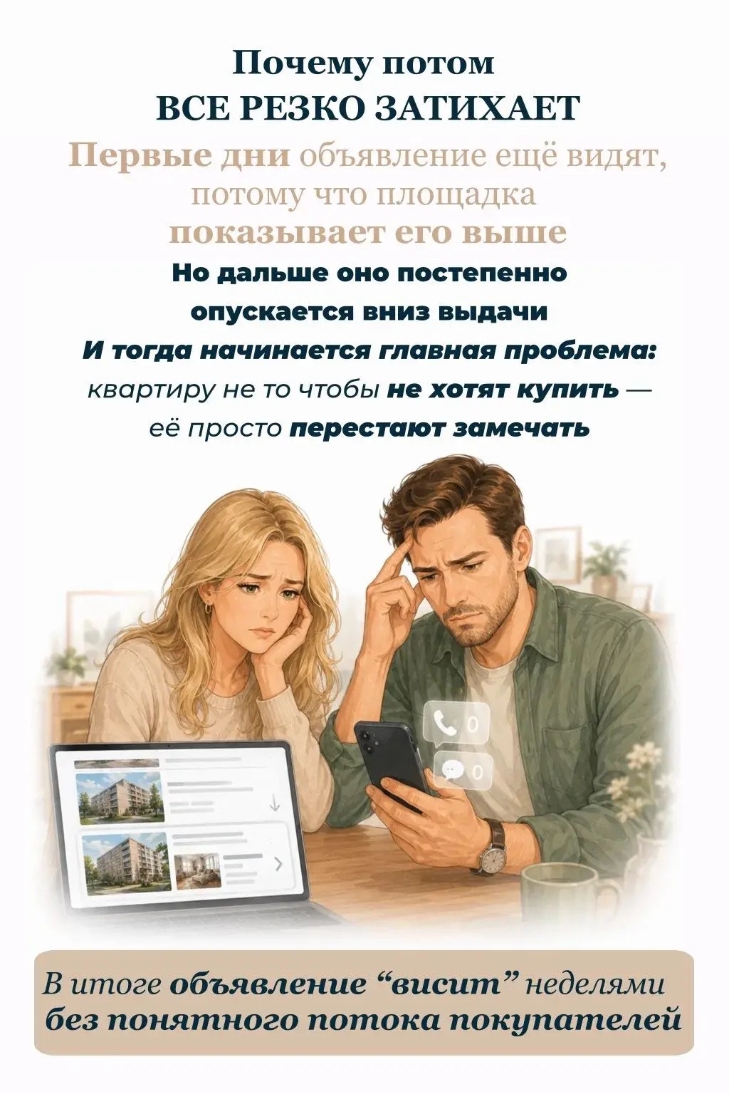 Почему квартира хорошая, а покупателя всё нет? 👀 Вы выкладываете