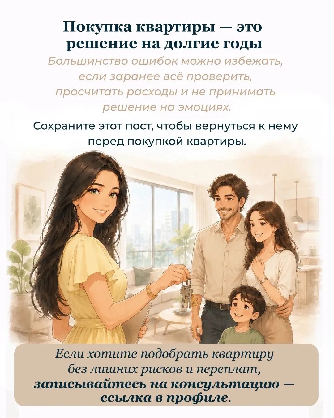Покупка квартиры — это не только выбор варианта и подходящей
