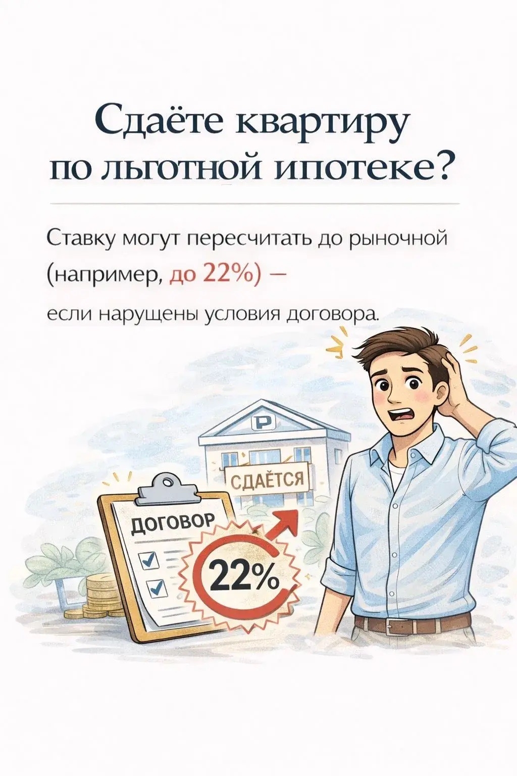 Сдаёте квартиру по льготной ипотеке? Ставку действительно могут пересчитать 😱