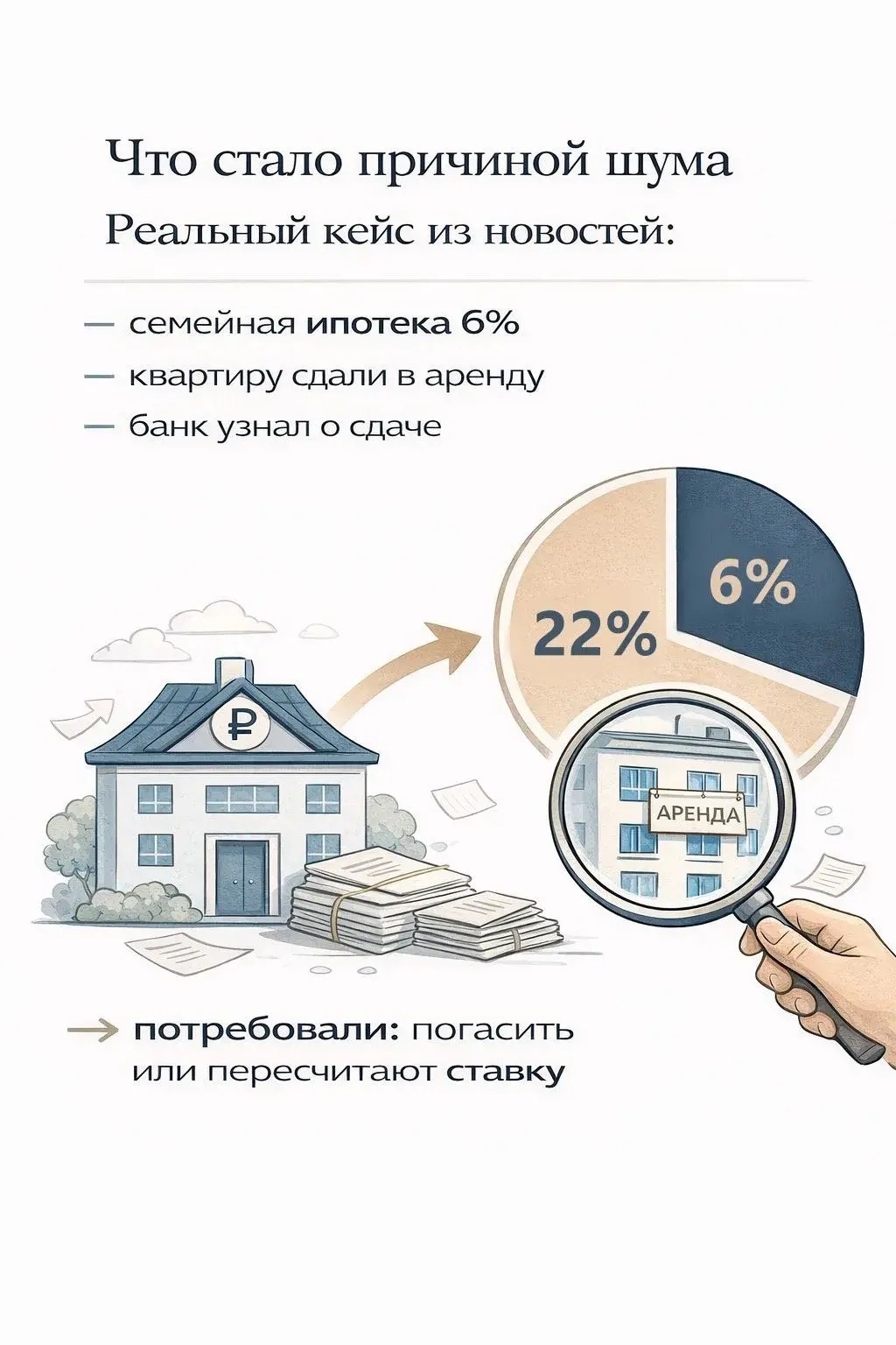 Сдаёте квартиру по льготной ипотеке? Ставку действительно могут пересчитать 😱