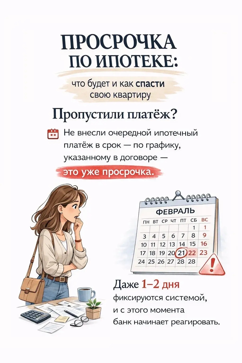 🏦 Просрочка по ипотеке: что будет и как себя спасти?