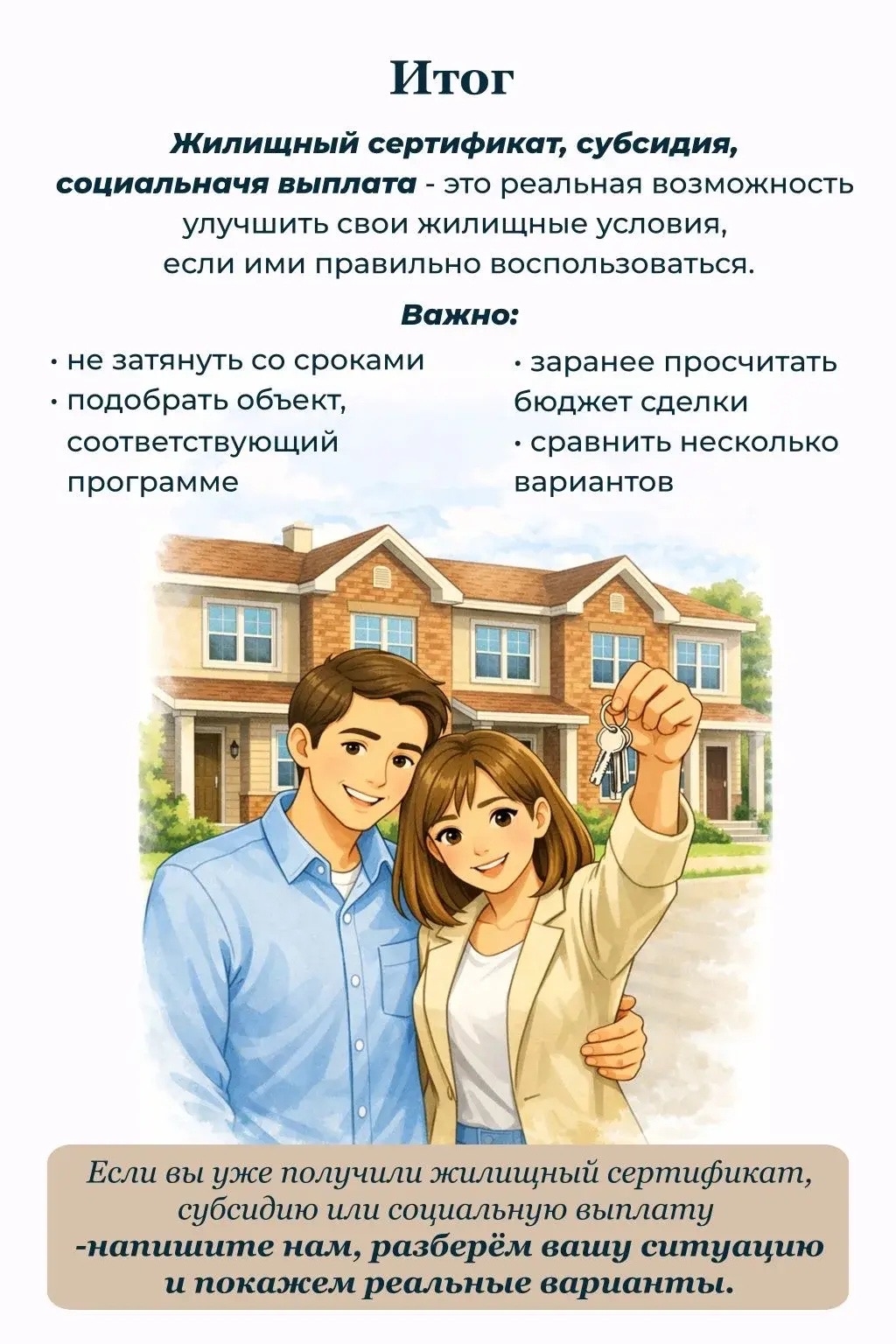 💰 Получили субсидию или жилищный сертификат? Самое сложное только начинается.